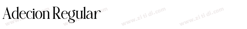 Adecion Regular字体转换